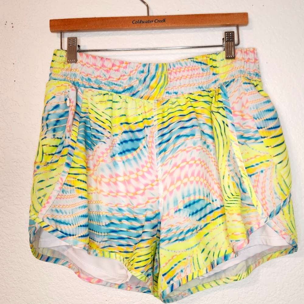 Avia‎ Women's Multicolor Athletic Shorts with Spandex Lining, Size L